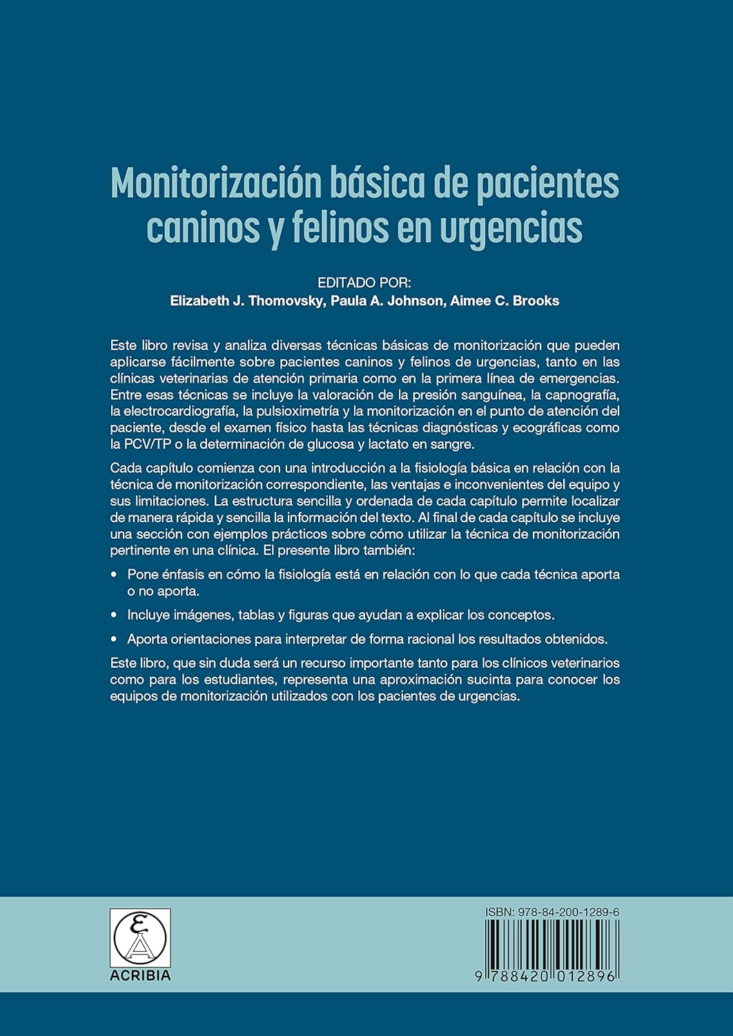 MONITORIZACIÓN BÁSICA DE PACIENTES CANINOS Y FELINOS EN URGENCIAS (SIN COLECCION)